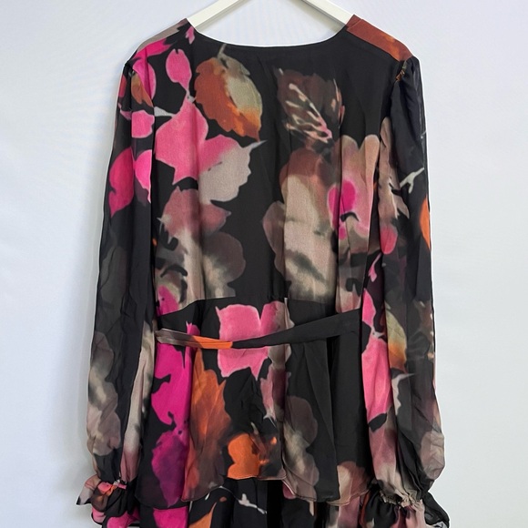 NWT Anthropologie Hutch Long-Sleeve V-Neck True Wrap Maxi Dress Floral 2X - Picture 15 of 17